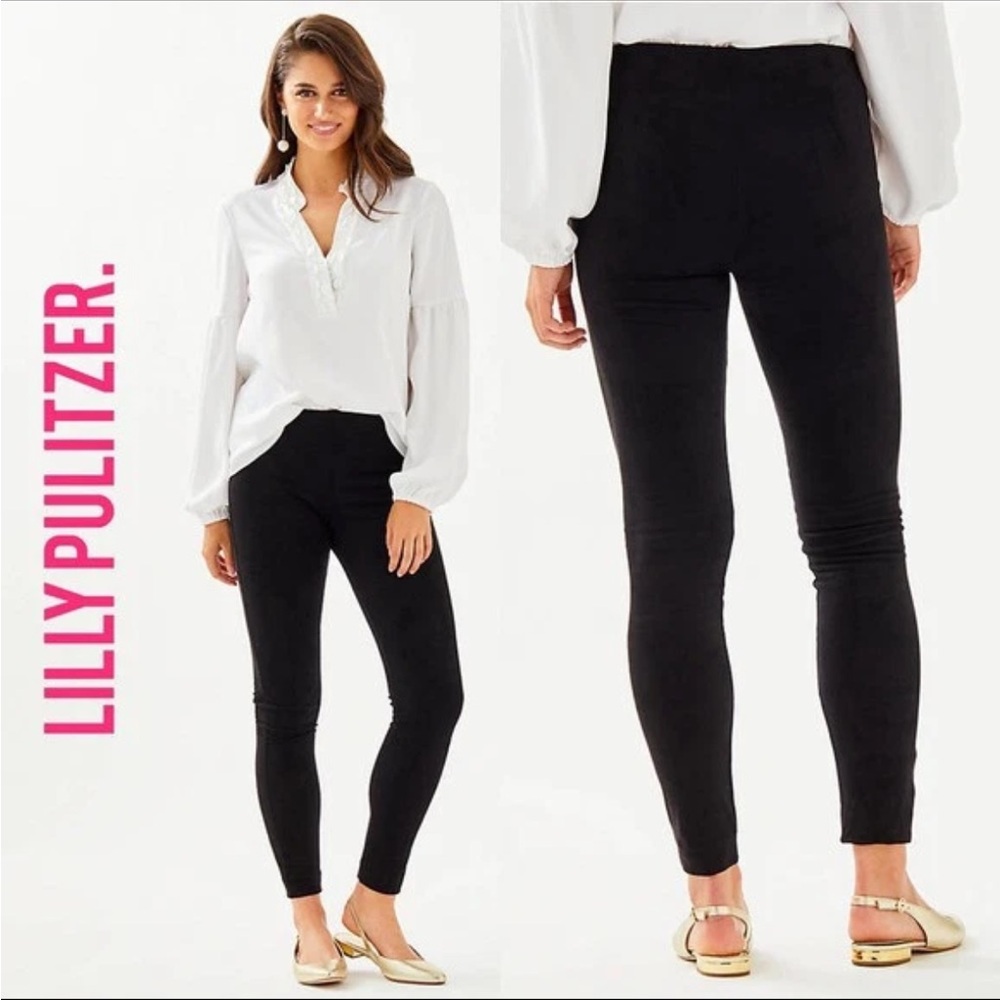 Lilly Pulitzer Ultra-Suede Black Leggings